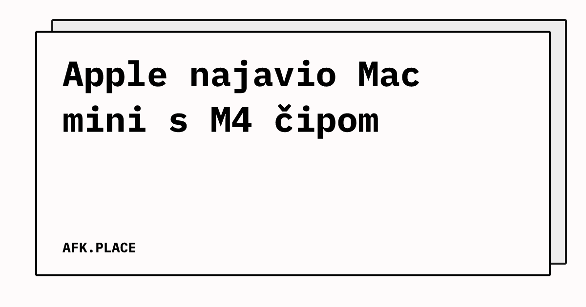 Apple najavio Mac mini s M4 čipom